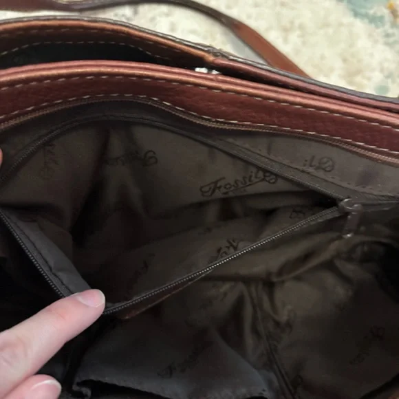 Vintage Fossil Leather Shoulder Bag - Picture 10 of 10